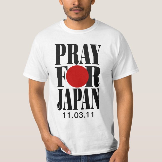 T-shirts Pray para Japão (Frente)