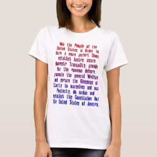 T-SHIRTS PREÂMBULO DA CONSTITUIÇÃO DE ESTADOS UNIDOS
