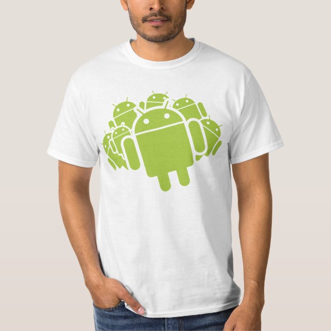 T-shirts Precipitação do Android (Frente)