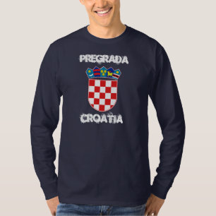 T-shirts Pregrada, Croácia com brasão de armas
