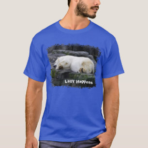 T-shirts Preguiçoso Acontece Urso Polar