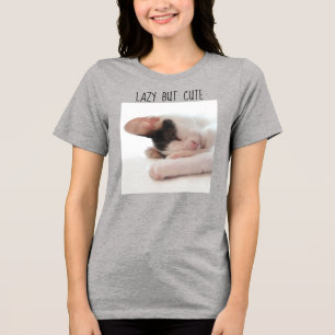 T-shirts Preguiçoso, Mas Bonito, Foto De Gato De Gatinho C