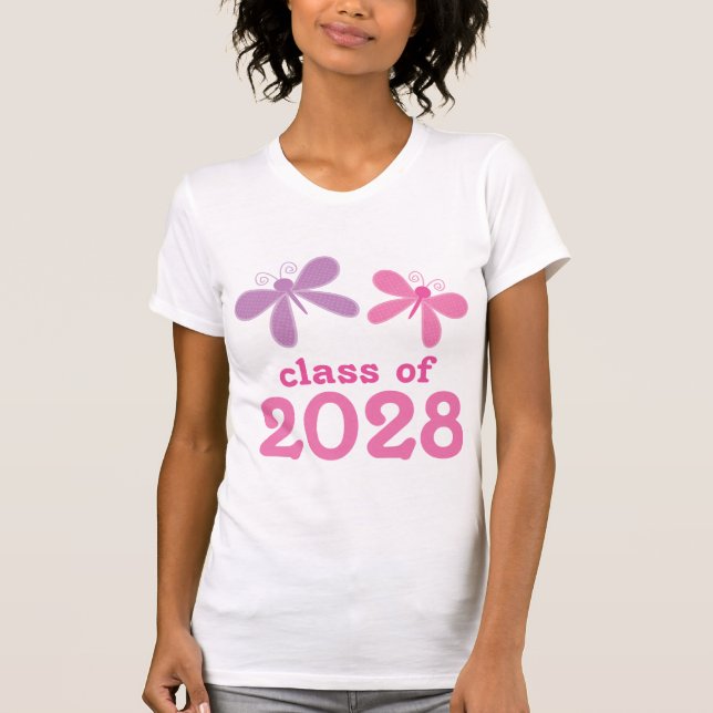 T-shirts Presente 2028 da graduação das meninas (Frente)