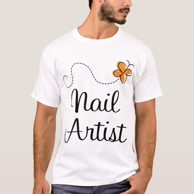 T-shirts Presente bonito do artista do prego (Frente)