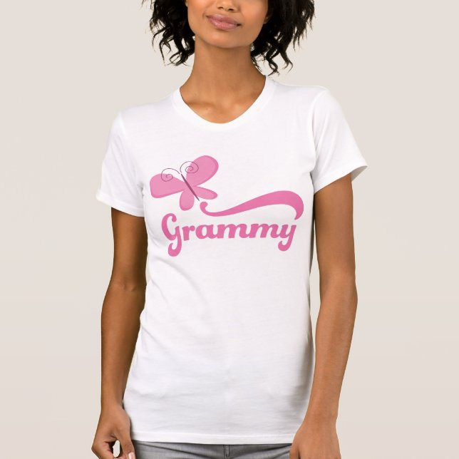 T-shirts Presente da borboleta de Grammy (Frente)
