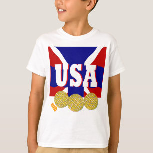 T-shirts Presente da KidsT-camisa da medalha Dourado de