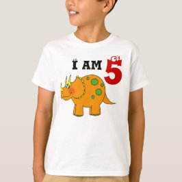 T-shirts presente de 5, triceratops de dinossauro