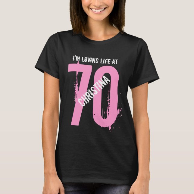 T-shirts presente de aniversário do 70 ou alguma vida (Frente)