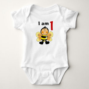 T-shirts presente de menino/menina de 1 ano de idade (abelh