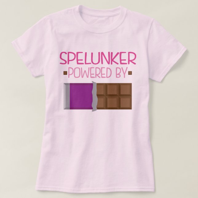 T-shirts Presente do chocolate do Spelunker para ela (Frente do Design)