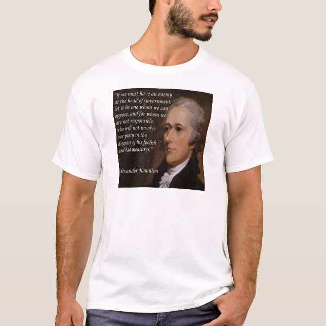 T-shirts Presente "Líder Inimigo" Alexander Hamilton (Frente)