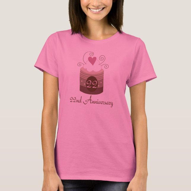 T-shirts Presente para o 22º Cupcake de Casamento (Frente)