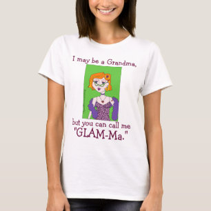 T-shirts Presente para Parabéns GLAM-Mães Vovó glamouros