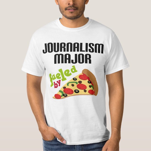 T-shirts Presente principal do jornalismo (pizza) (Frente)