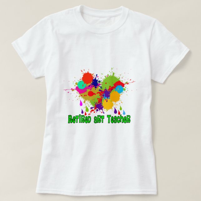T-shirts Presentes aposentados do professor de arte (Frente do Design)