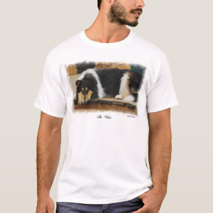 T-shirts Presentes ásperos do Collie da Tri Cor