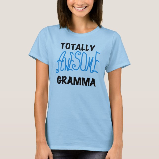 T-shirts Presentes azuis totalmente impressionantes do (Frente)