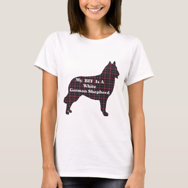 T-shirts Presentes BFF de GERMAN SHEPHERD BRANCO (Frente)