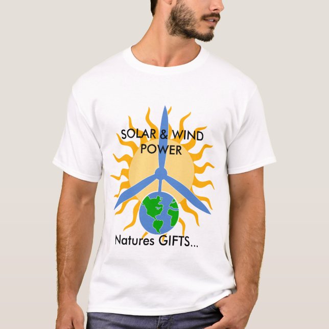 T-shirts PRESENTES das naturezas…, SOLAR & VENTO… (Frente)
