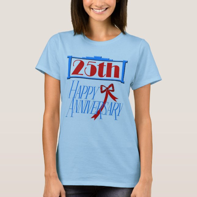 T-shirts Presentes de 25 de Aniversário (Frente)
