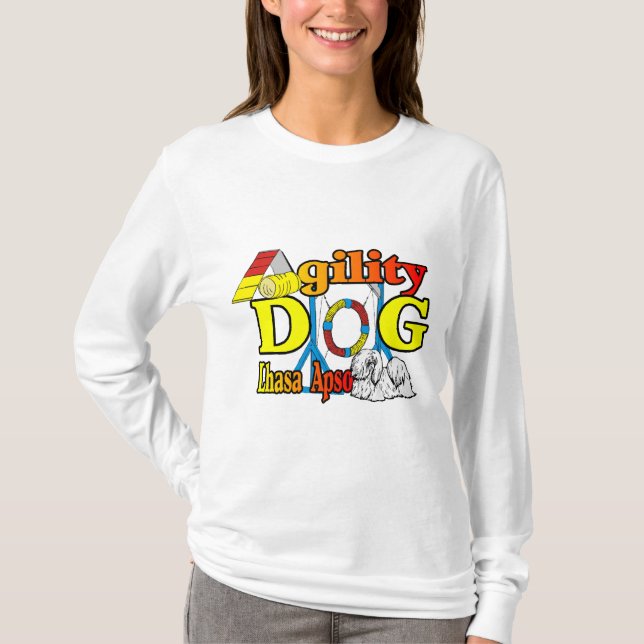 T-shirts Presentes de Agilidade da Apso Lhasa (Frente)