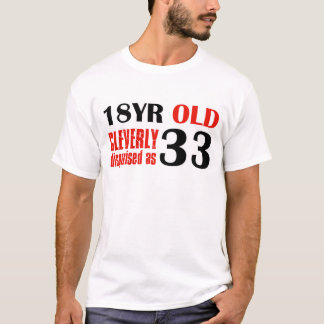 T-shirts Presentes de aniversário cómicos das pessoas de 33