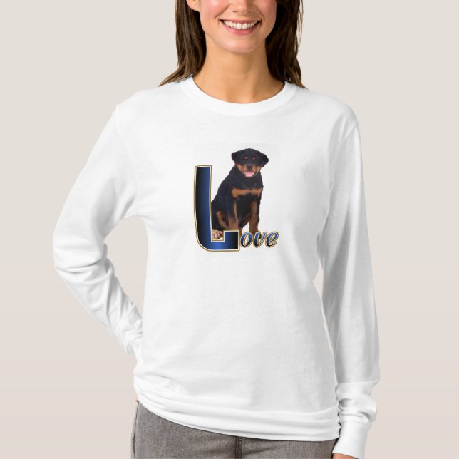 T-shirts Presentes de Arte Rottweiler (Frente)