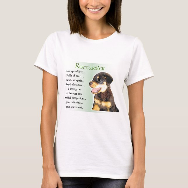 T-shirts Presentes de Arte Rottweiler (Frente)