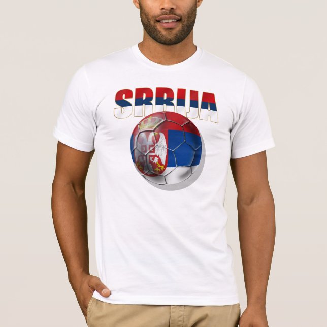 T-shirts Presentes de Beli Orlovi da bandeira de Srbija (Frente)