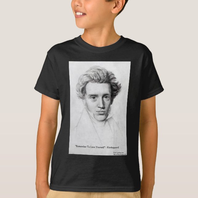 T-shirts Presentes de Citação de Amor de Kierkegaard "Ame a (Frente)