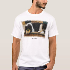 T-shirts Presentes De Collie Rough De Três Cores