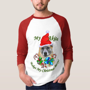 T-shirts Presentes de Natal Akita