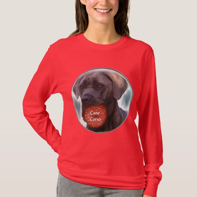 T-shirts Presentes de Natal Cane Corso (Frente)
