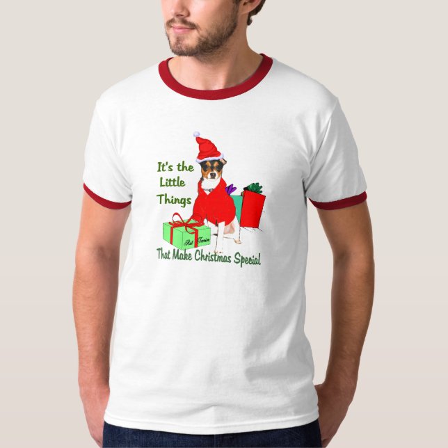 T-shirts Presentes de Natal de Rat Terrier (Frente)