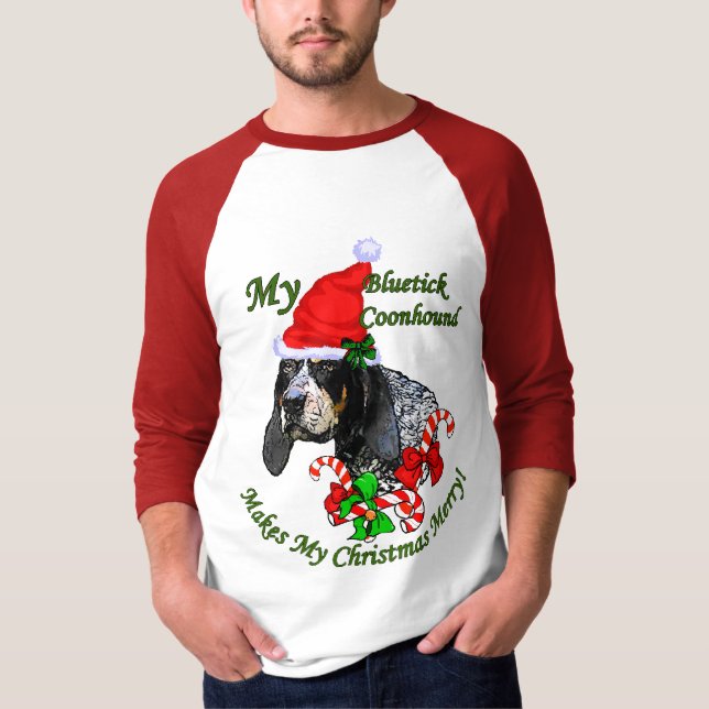 T-shirts Presentes de Natal do Bluetick Coonhound (Frente)