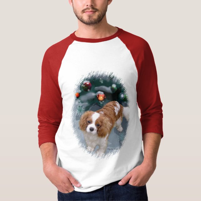 T-shirts Presentes de Natal do Cavalier King Charles Spanie (Frente)