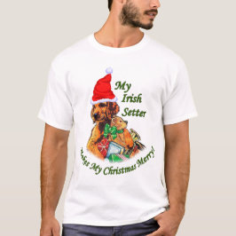 T-shirts Presentes de Natal do Setter Irlandês