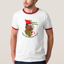 T-shirts Presentes de Natal Dogue de Bordeaux