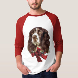 T-shirts Presentes de Natal Ingleses do Springer Spaniel
