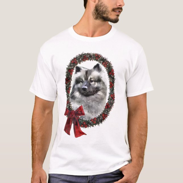 T-shirts Presentes de Natal Keeshond (Frente)