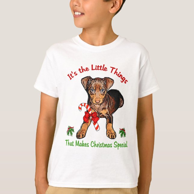 T-shirts Presentes de Natal Miniatura Pinscher (Frente)