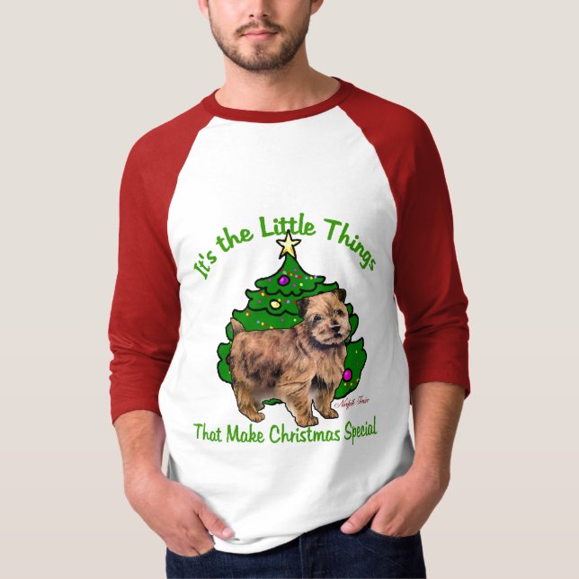 T-shirts Presentes de Natal Norfolk Terrier (Frente)