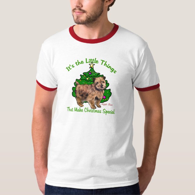 T-shirts Presentes de Natal Norfolk Terrier (Frente)