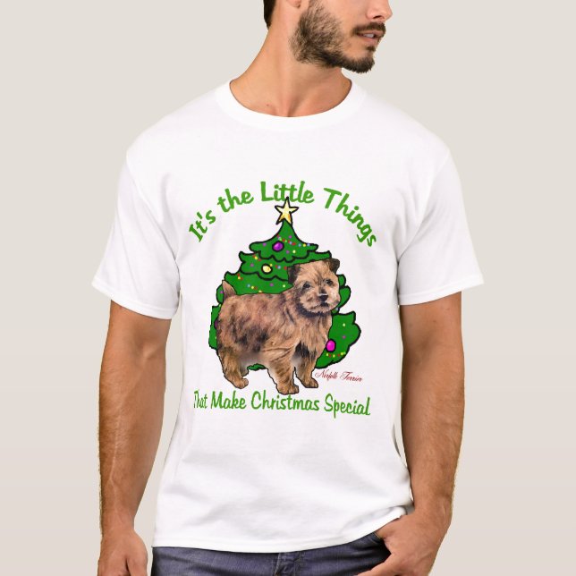 T-shirts Presentes de Natal Norfolk Terrier (Frente)