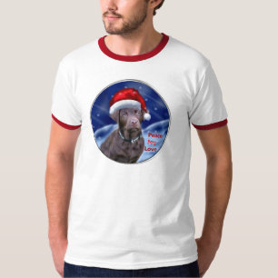 T-shirts Presentes de Natal para Labrador de Chocolate