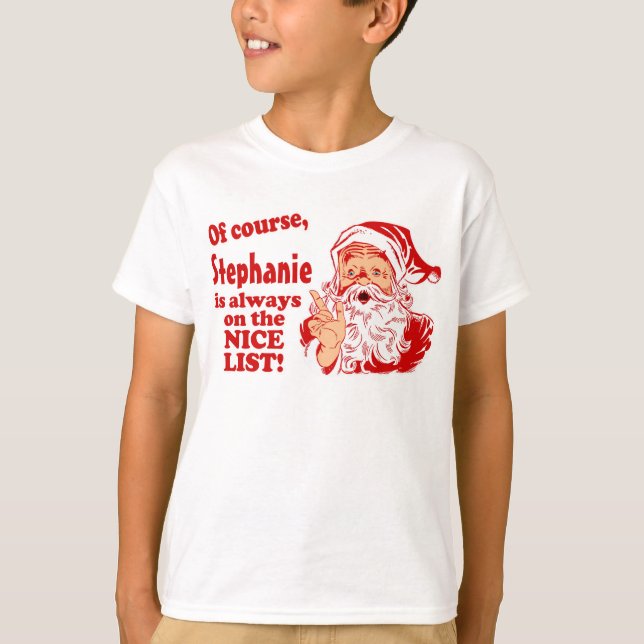 T-shirts Presentes de Natal Personalizados (Frente)