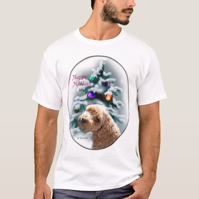 T-shirts Presentes de Natal Schnoodle (Frente)