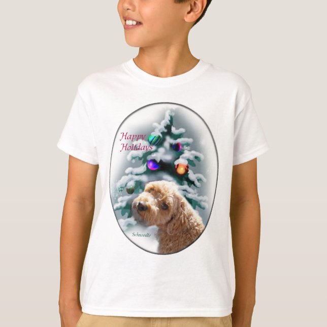 T-shirts Presentes de Natal Schnoodle (Frente)
