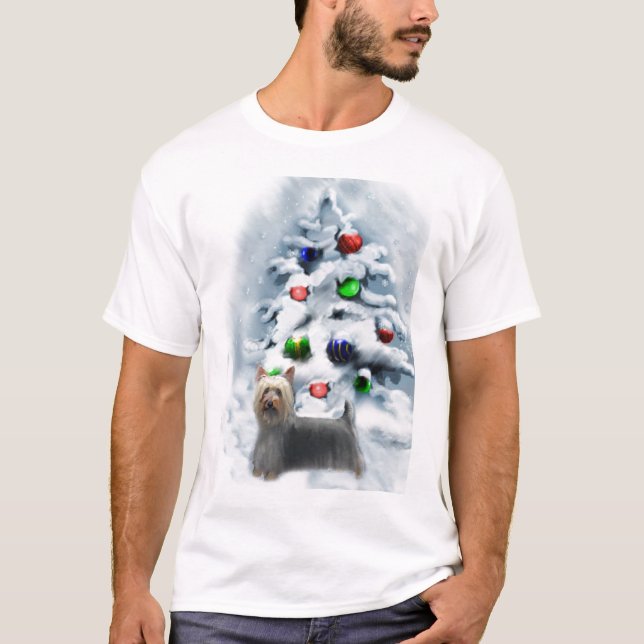 T-shirts Presentes de Natal Silky Terrier (Frente)