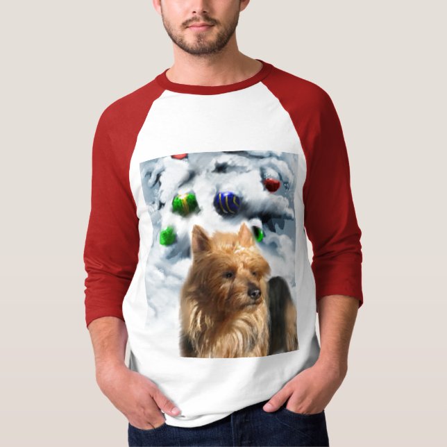 T-shirts Presentes de Natal Terrier australianos (Frente)